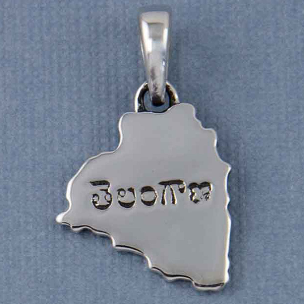 My Telangana State Silver Pendant