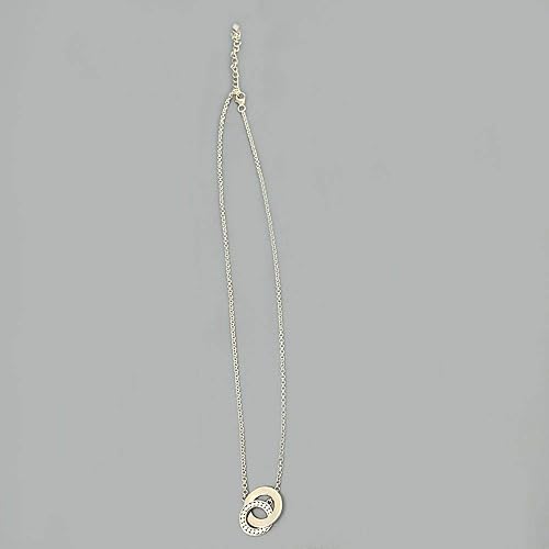 Interconnected Eternity Silver Necklace-16-18