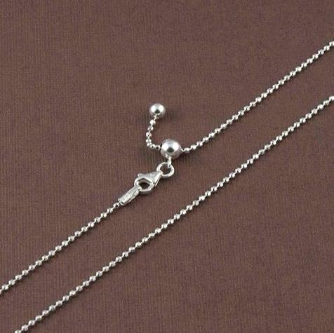 Adjustable Silver Bead Slider Chain