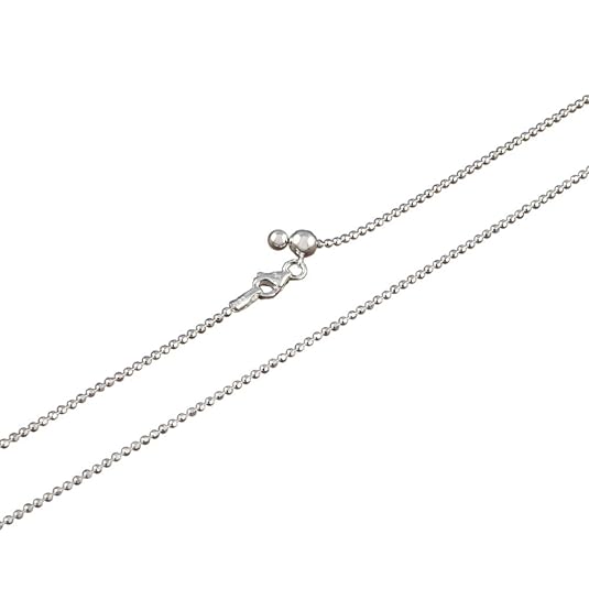 Adjustable Silver Bead Slider Chain