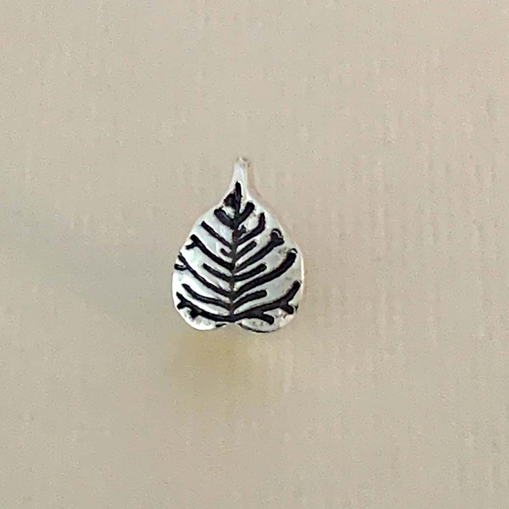 Peepal Leaf Silver Stud