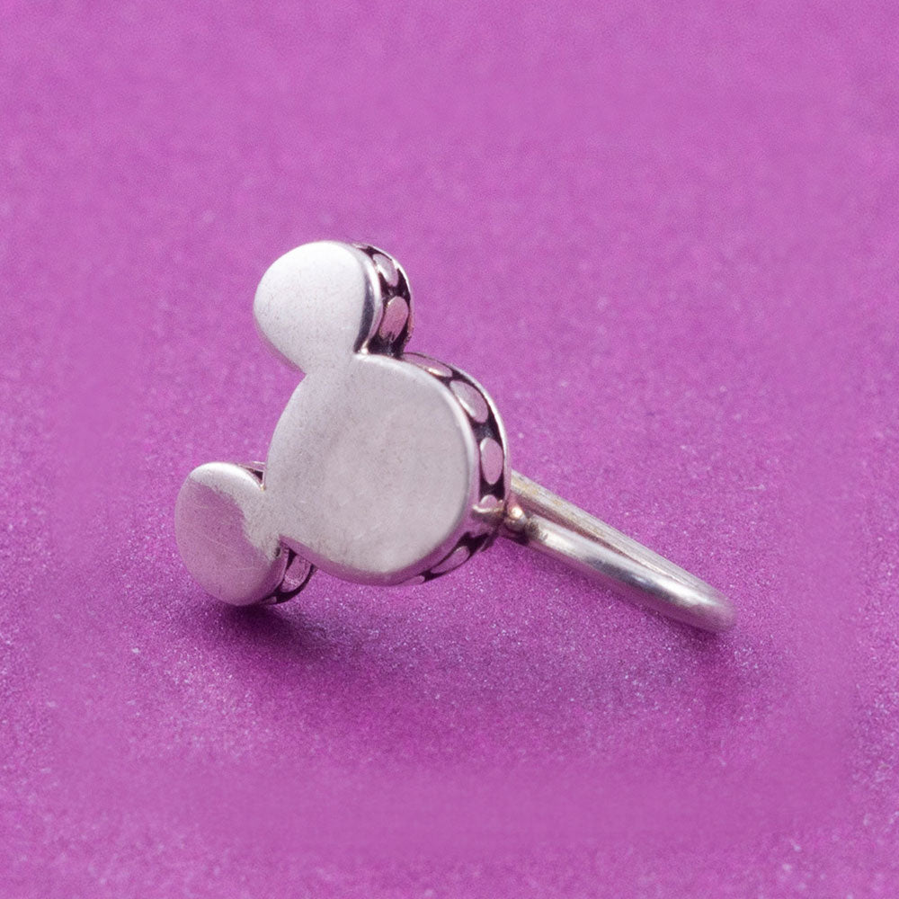 Playful Ears Clip-on Silver Nose Pin