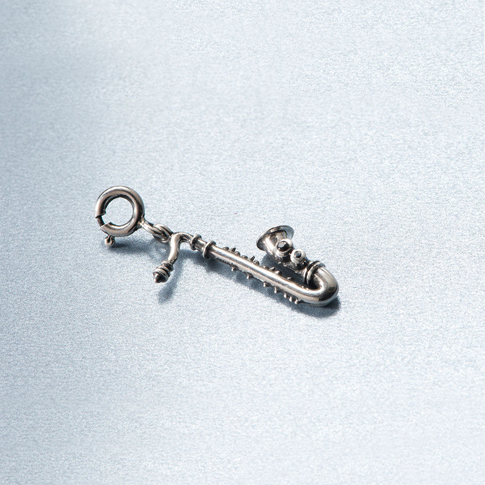 Saxophone Silver Charm