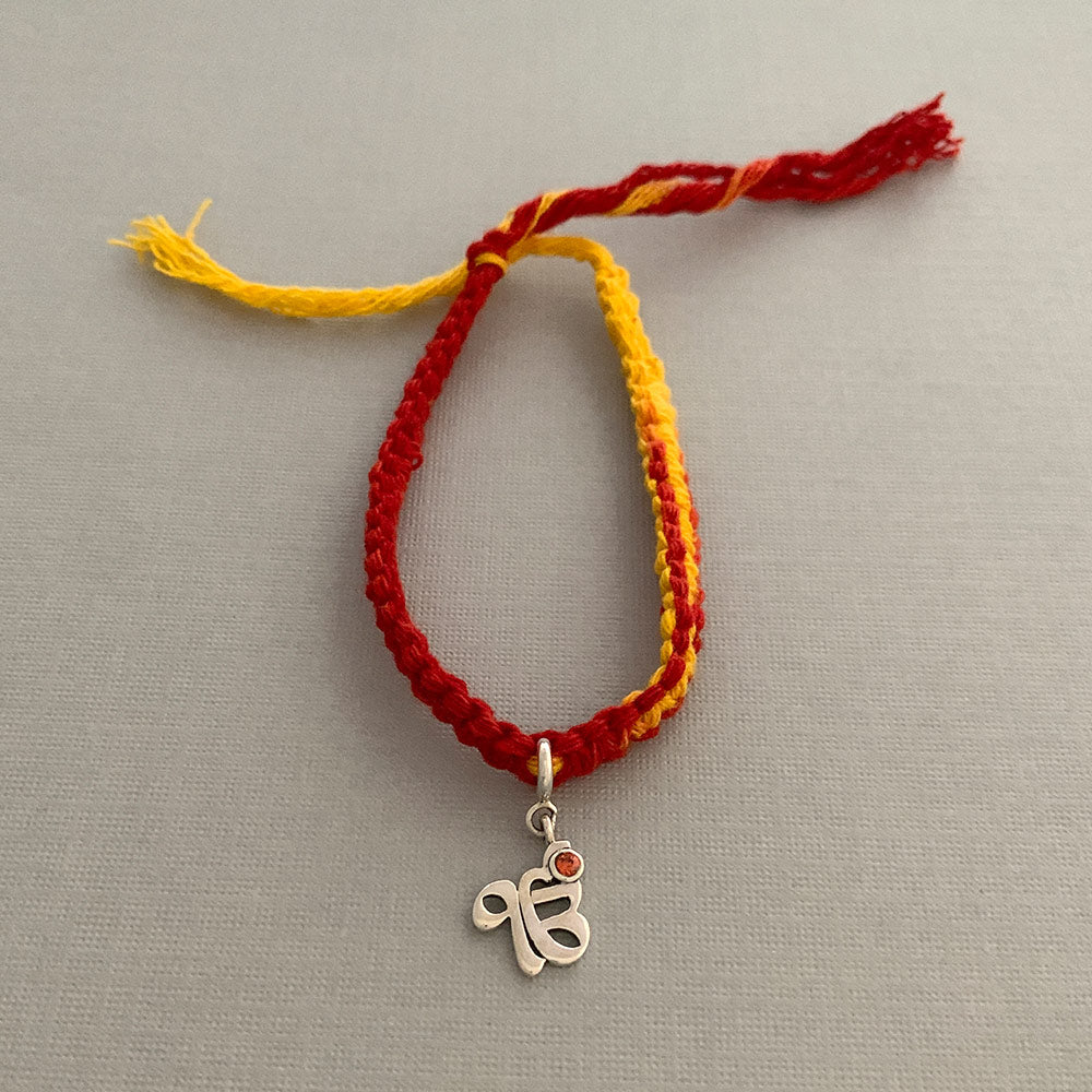 Ek Onkar Silver Charm Moli Rakhi Bracelet