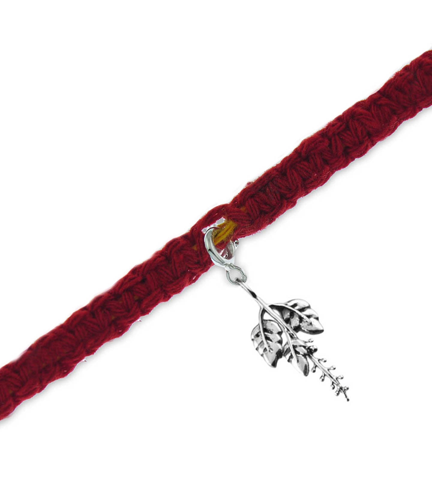 Tulsi Silver Charm Moli Rakhi Bracelet