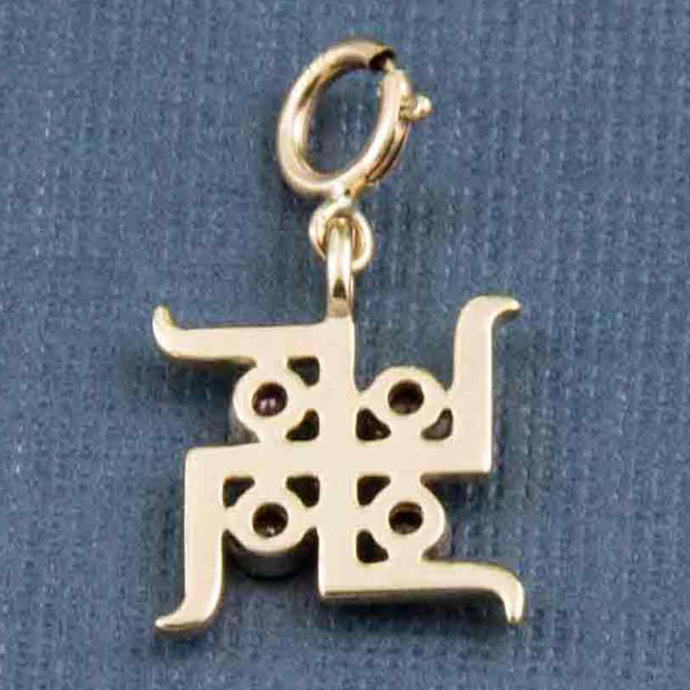 Svasti Gold-Plated Silver Charm