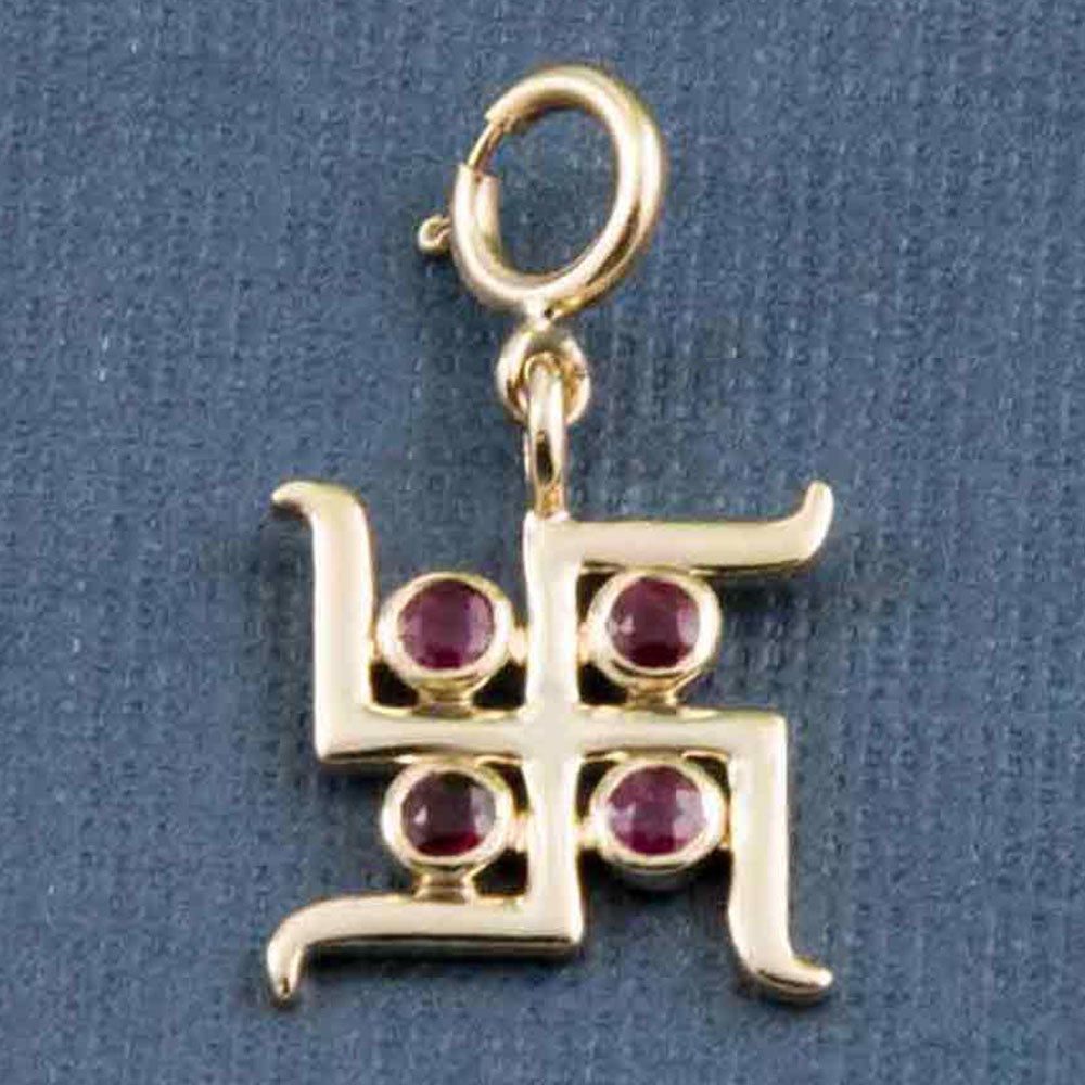 Svasti Gold-Plated Silver Charm