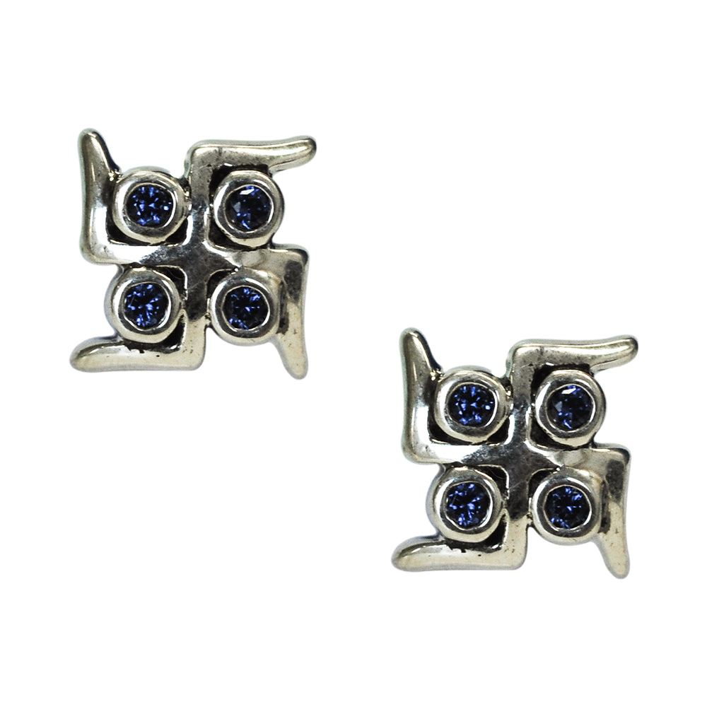 Svasti Stud Silver Earrings