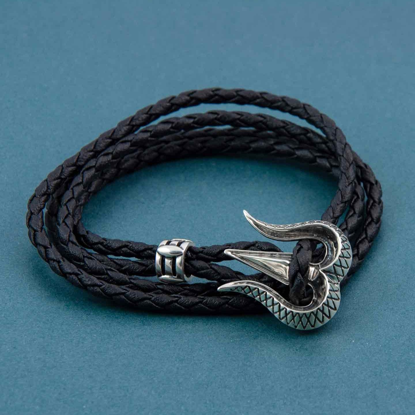 Trishul Third Eye Versatile Silver Necklace Cum Bracelet