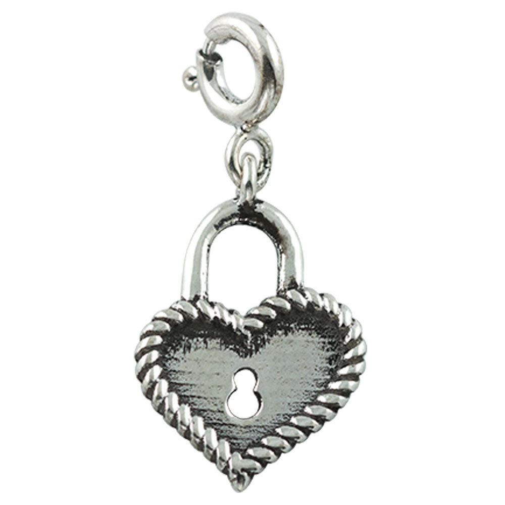 Unlock My Heart Silver Charm