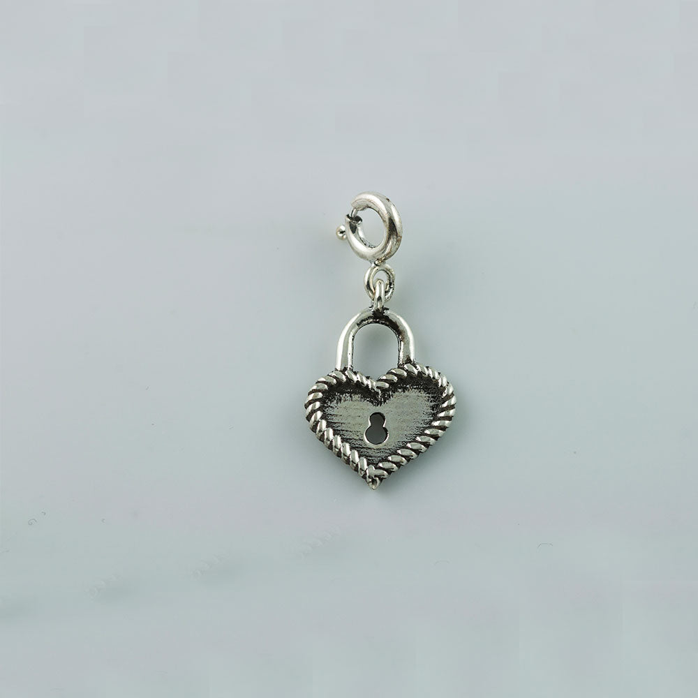 Unlock My Heart Silver Charm