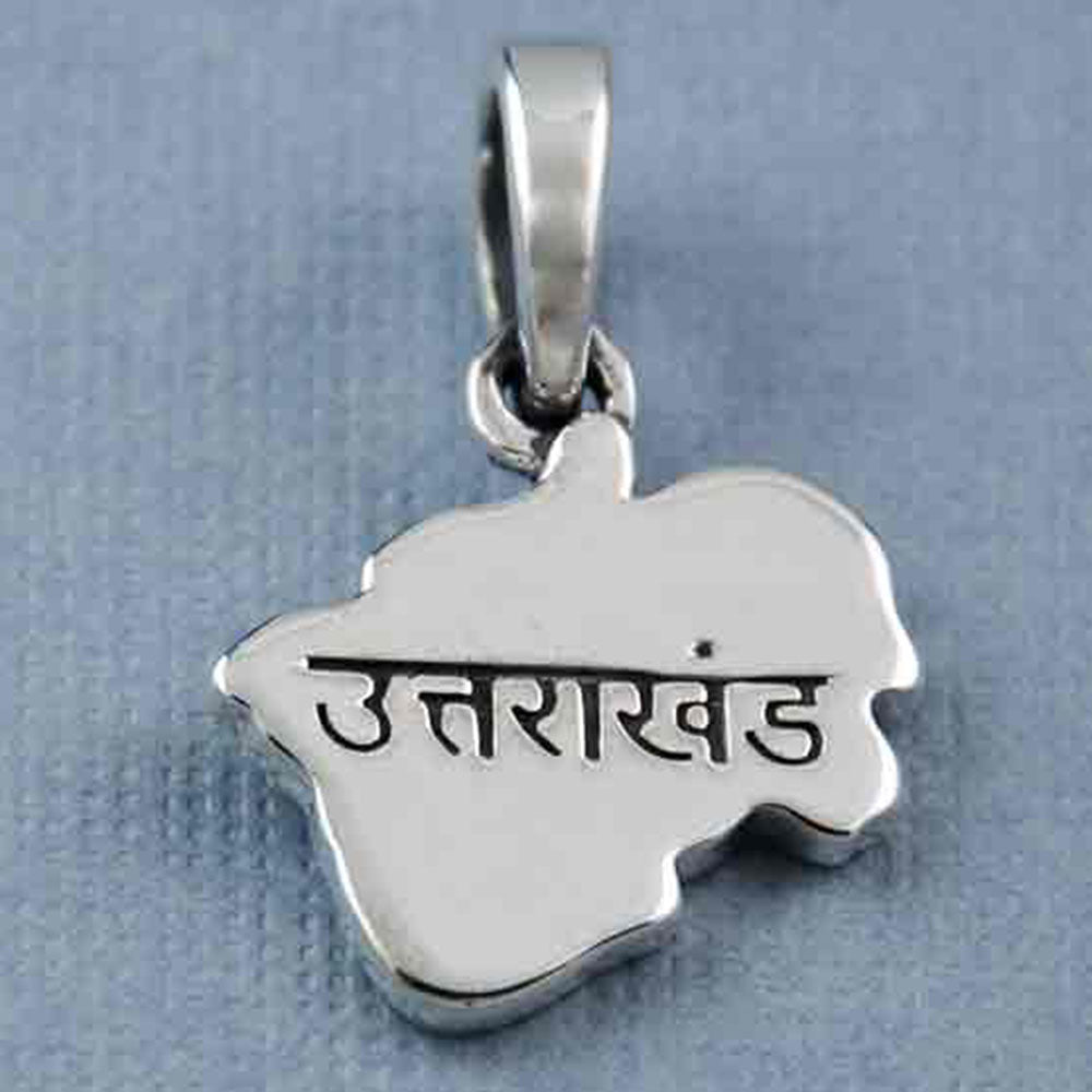 My Uttarakhand State Silver Pendant