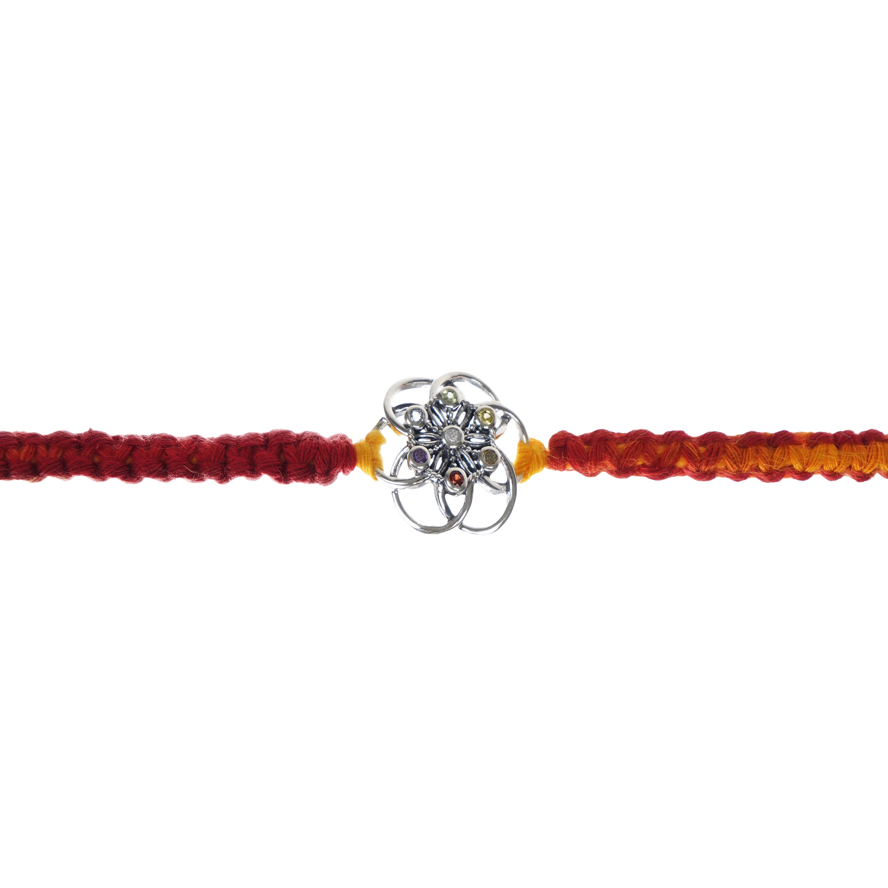 Seed of Life Silver Pendant Moli Rakhi Bracelet