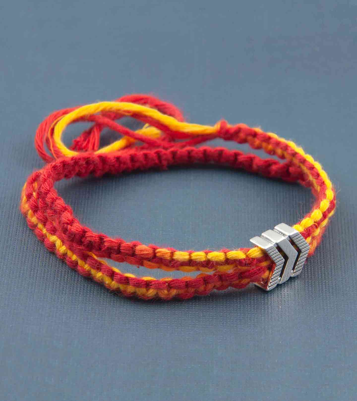 Create Your Own Path Silver Wrap Moli Rakhi Bracelet