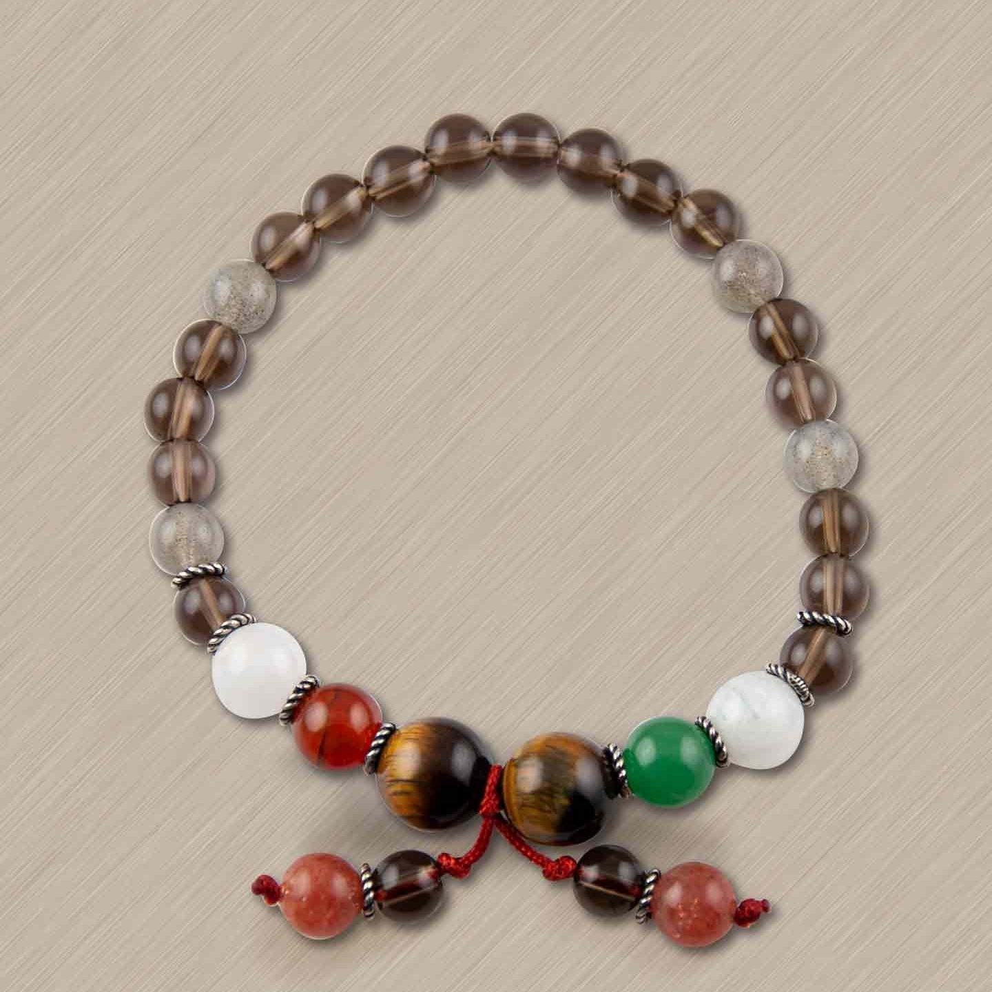 You Got This Multi-Stone Elastic Bead Bracelet