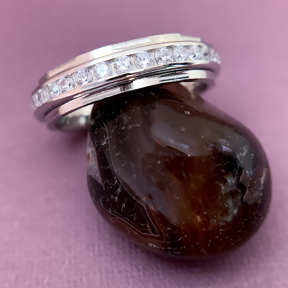 All That Glitters CZ Silver Band Ring-18