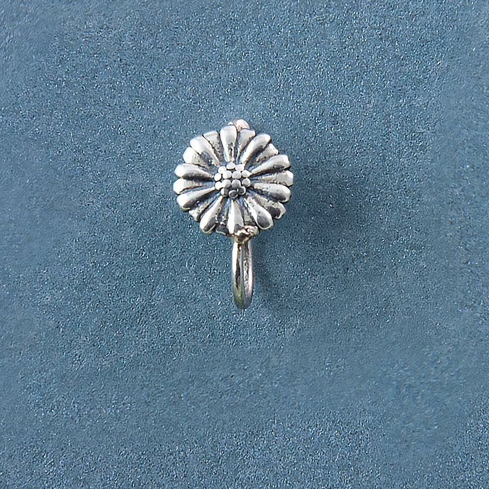 Daisy Clip-on Silver Nose Pin