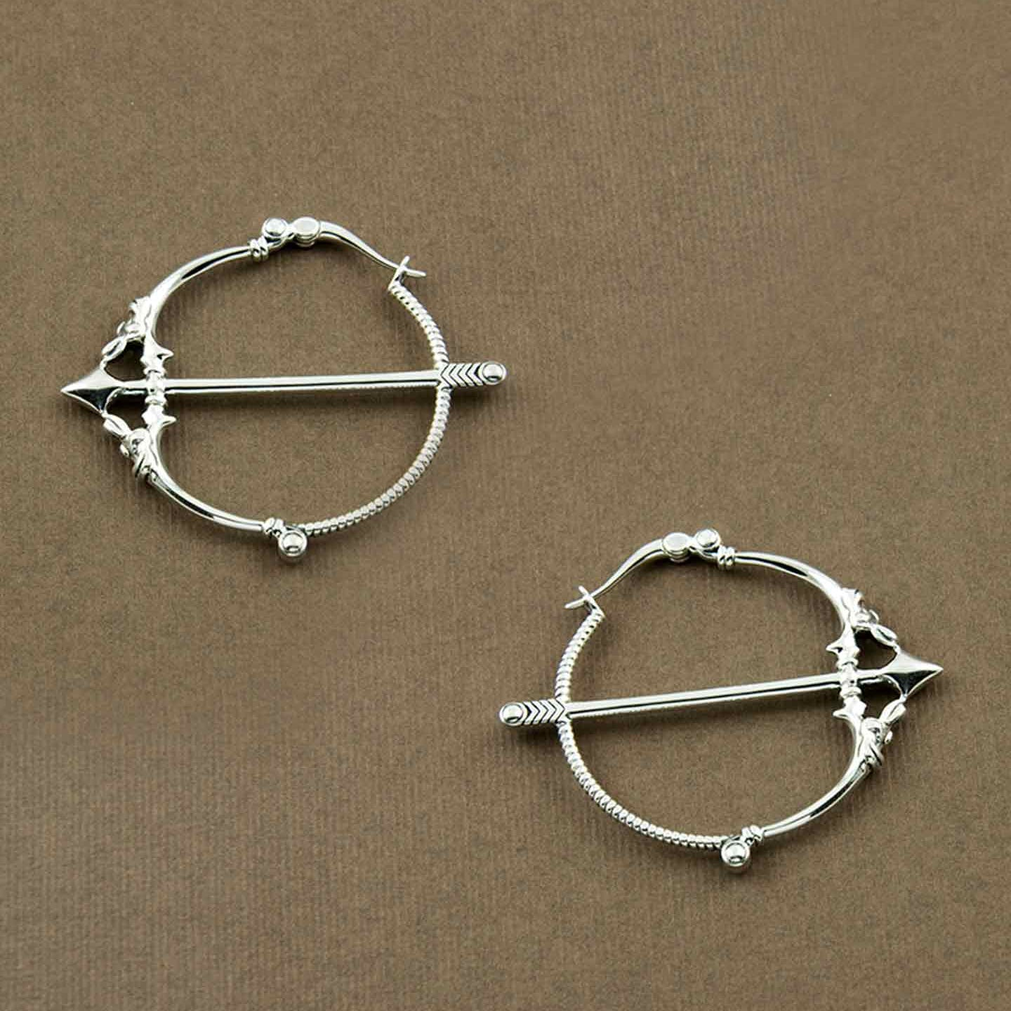 Dhanush Silver Baali Earrings