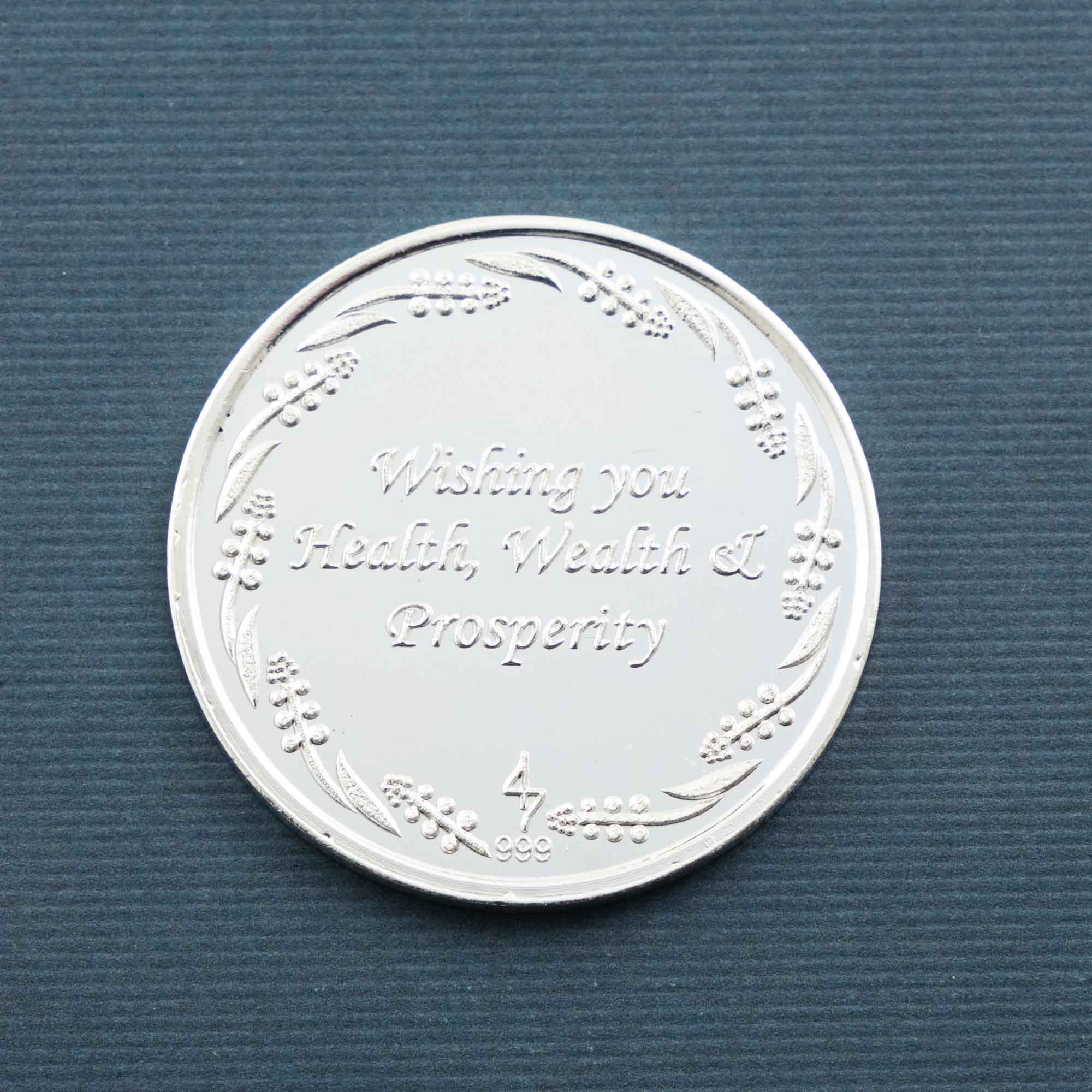 Divine Lotus Health Wealth and Prosperity Pure 999 Silver Coin-10 Gram