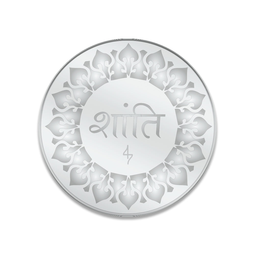 Om Shanti Pure 999 Silver Coin