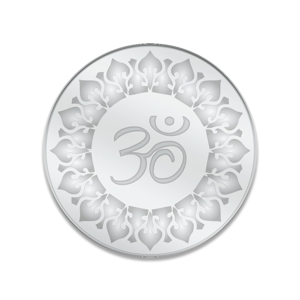 Om Shanti Pure 999 Silver Coin