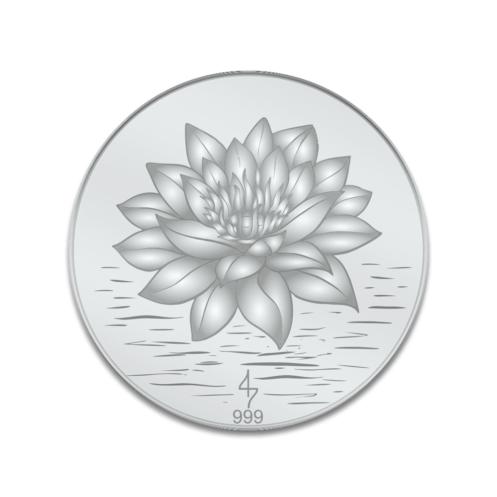 Sattva Lotus Personalisable Pure 999 Silver Coin