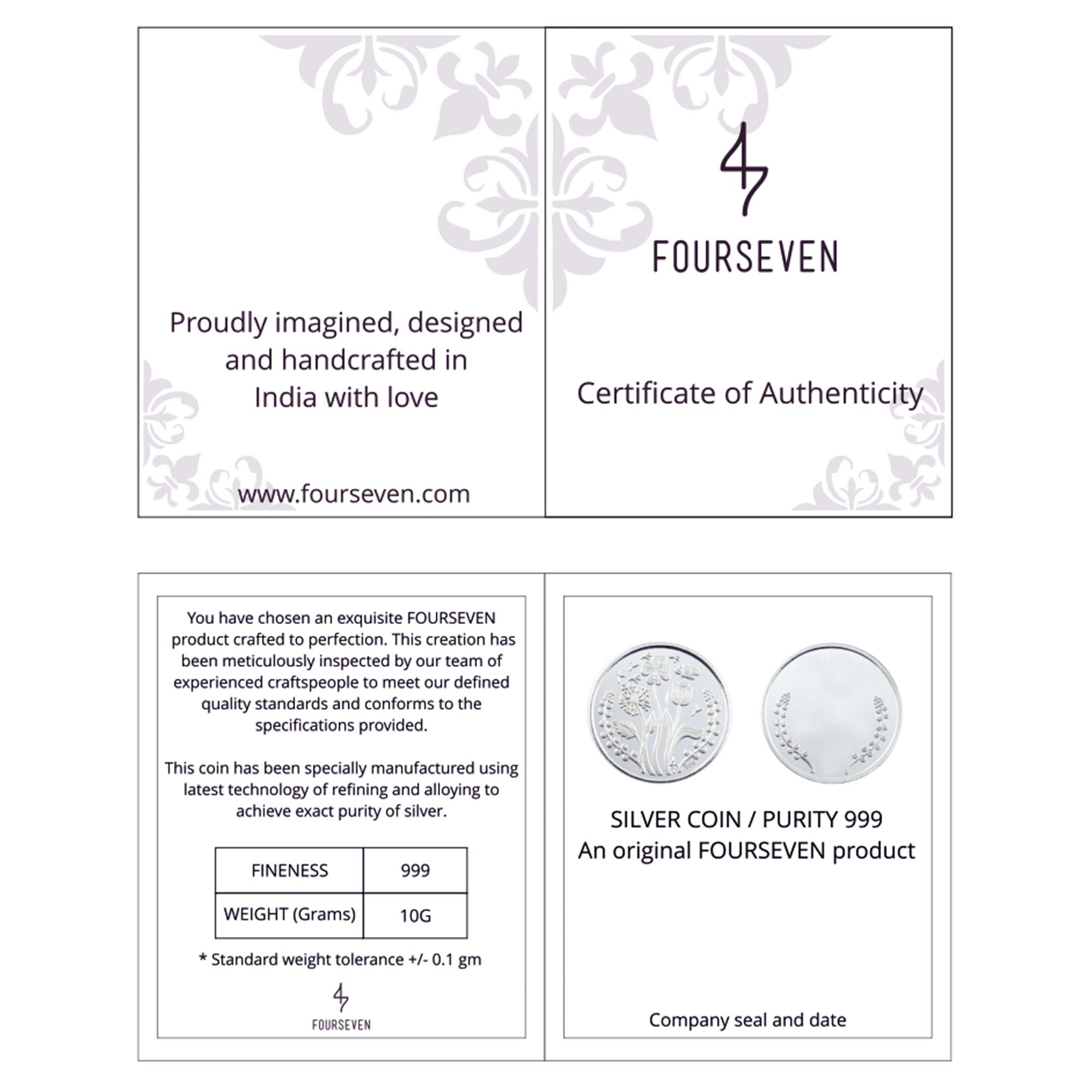 Wishes and Blessings Personalisable Pure 999 Silver Coin-10 Gram