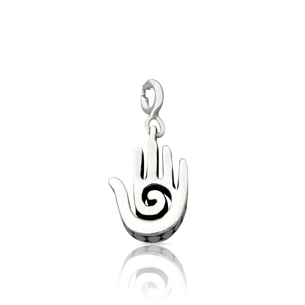 Healing Hand Silver Charm