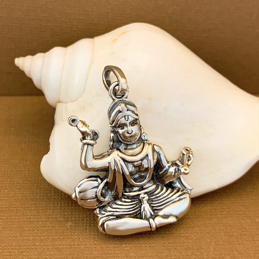 Jai Hanuman Silver Pendant