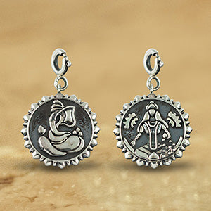 Lakshmi & Ganesh Ji Coin Silver Charm