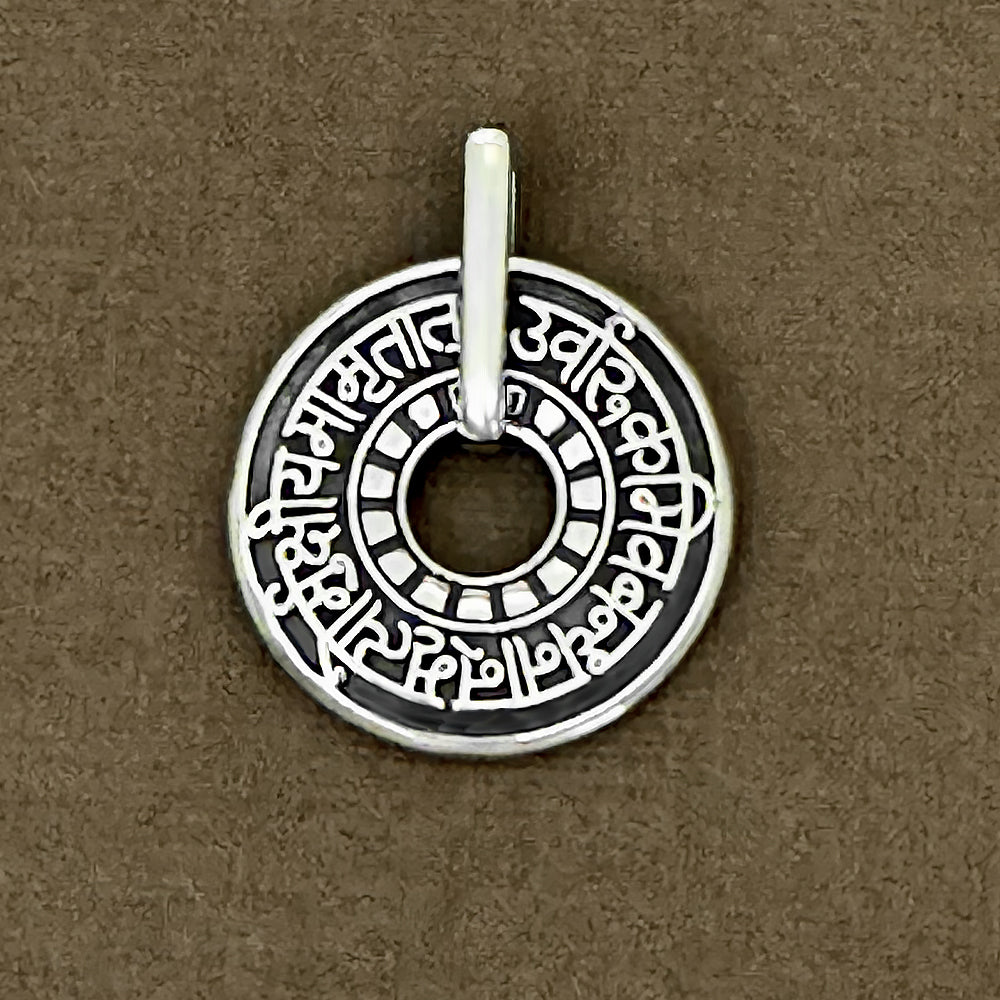 Maha Mrityunjaya Mantra Silver Pendant