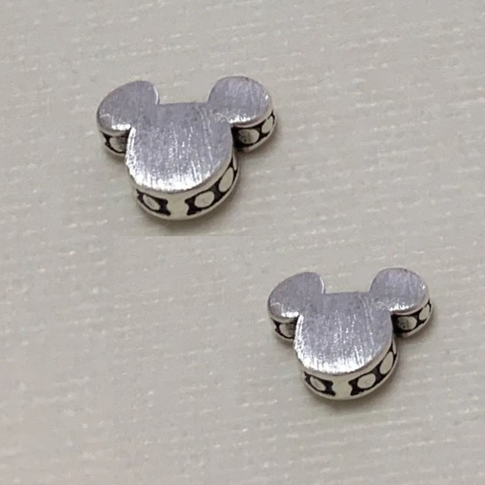 Playful Ears Silver Stud Earrings