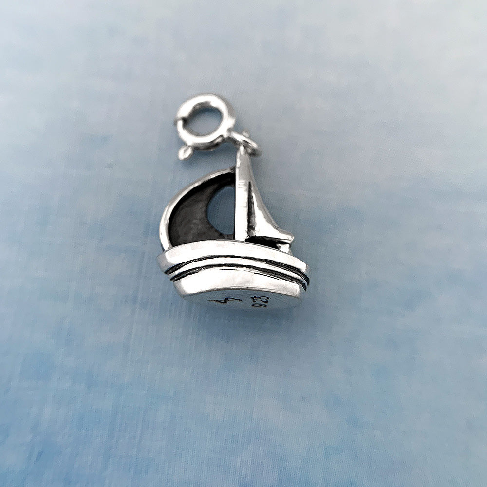 Safe Harbour Sailboat Silver Charm