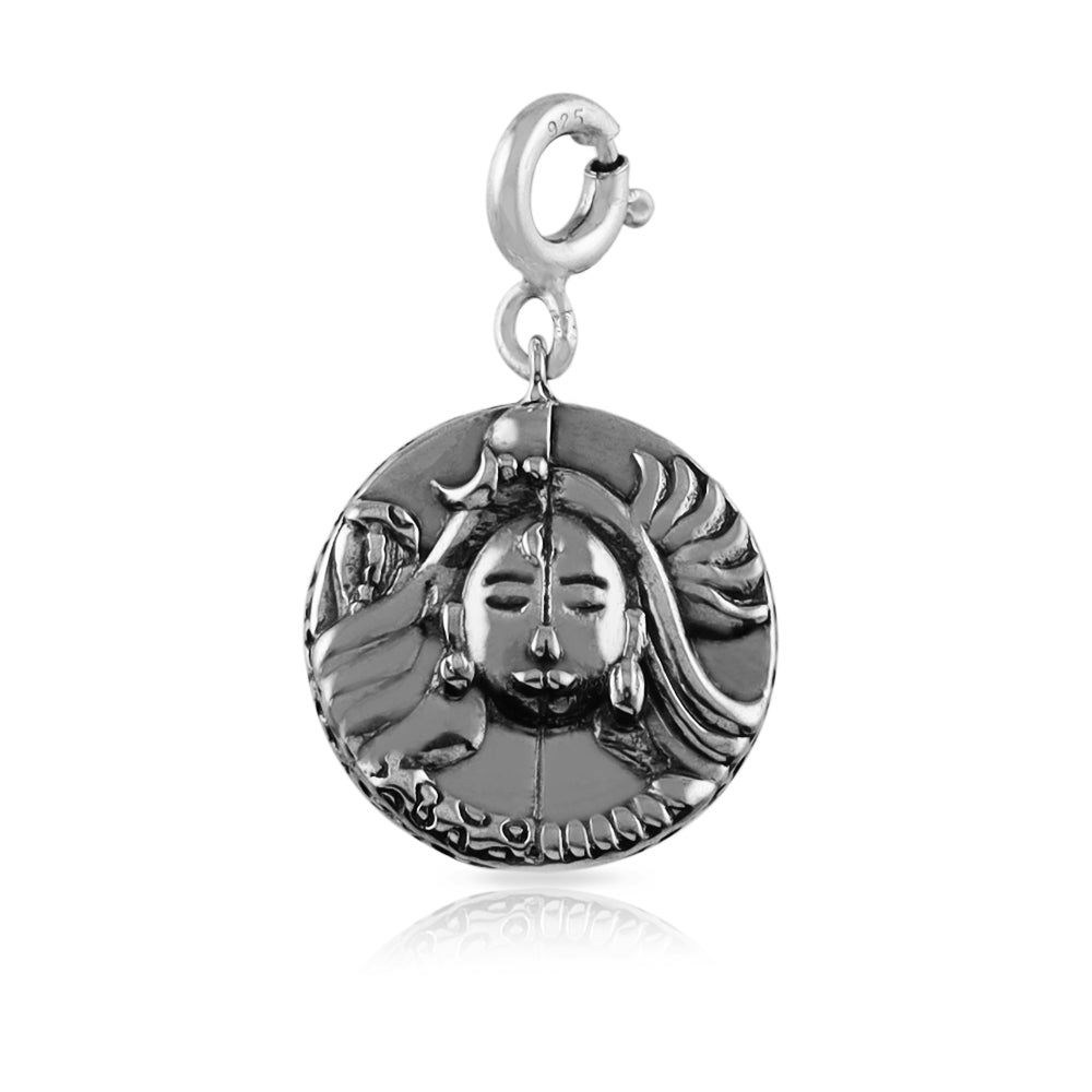 Shiva Parvati Aashirwaad Silver Charm