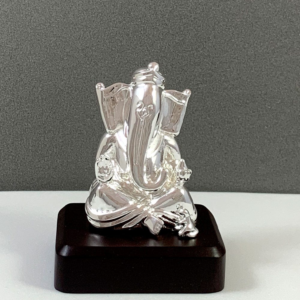 Shri Ganesha Silver-Plated Murti