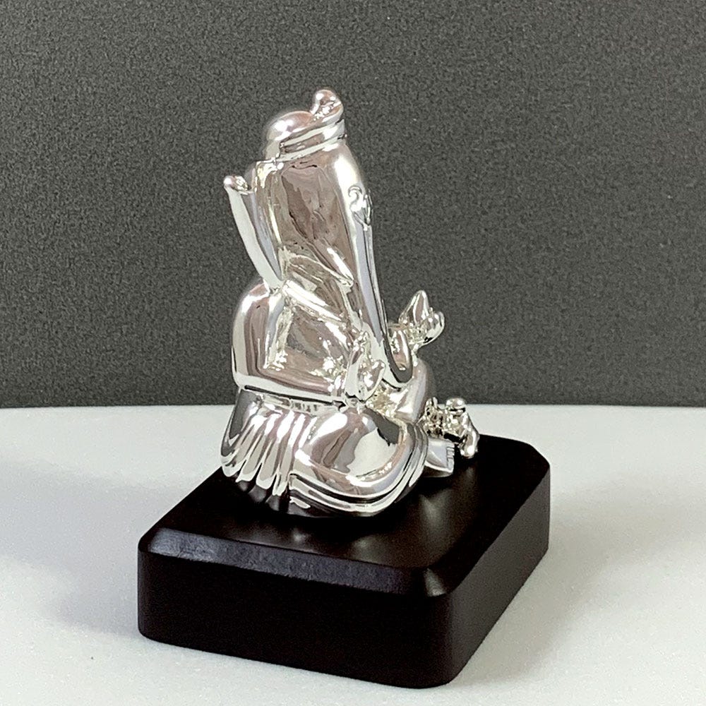 Shri Ganesha Silver-Plated Murti