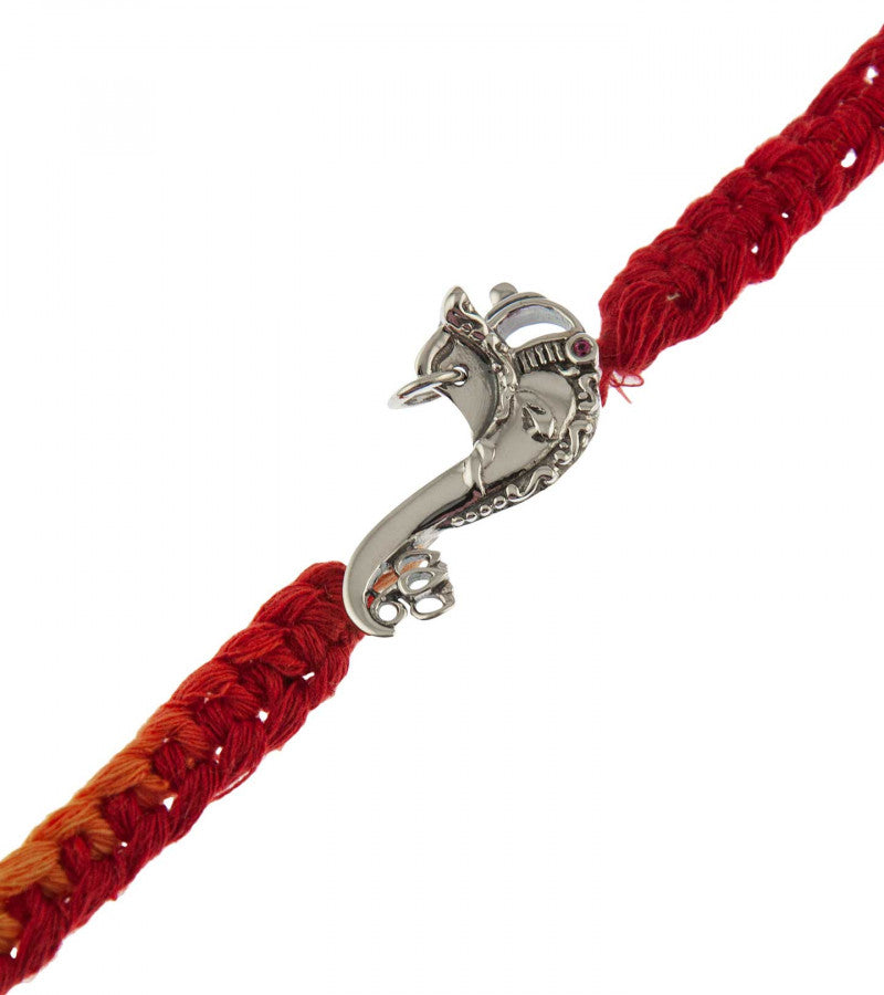 Ganapati Silver Brooch Moli Rakhi Bracelet