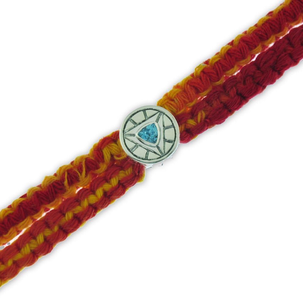 Super Hero Arc Silver Story Bead Wrap Around Moli Rakhi Bracelet