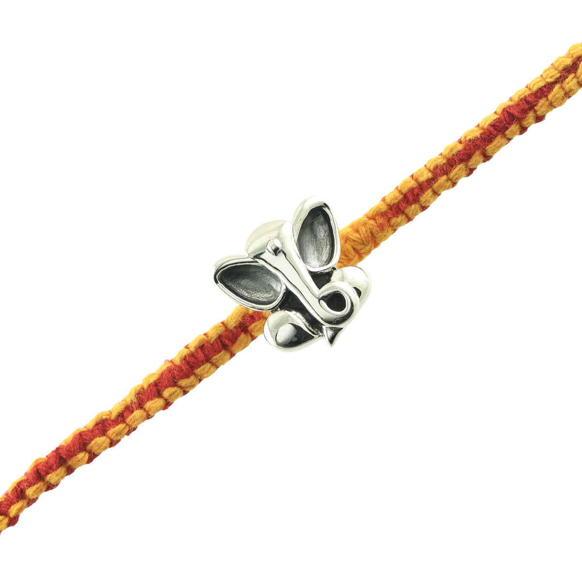 Vighnaharta Ganesha Silver Pendant Moli Rakhi Bracelet